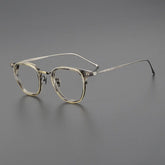 Jyll Titanium Square Glasses Frame Rectangle Frames Southood Leopard bronze